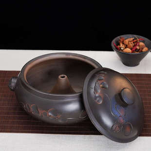 云南建水紫陶汽锅鸡专用蒸锅家用无水蒸汽锅气锅鸡陶瓷多层盗汗锅