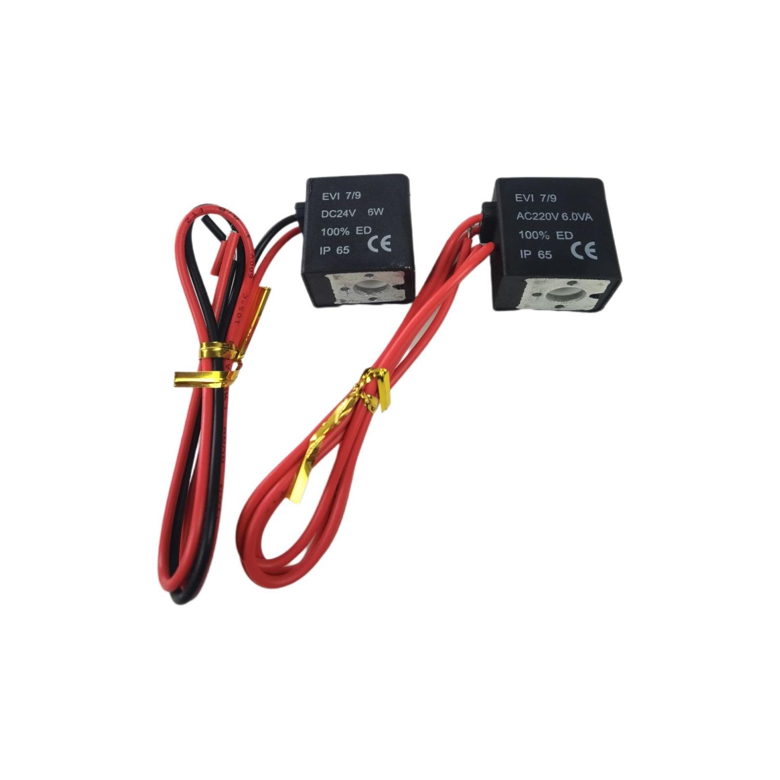 出线式电磁阀线圈EV1 7/9 AC220V 6.0VA 25mA 6.0vA29ma DC24V 6W