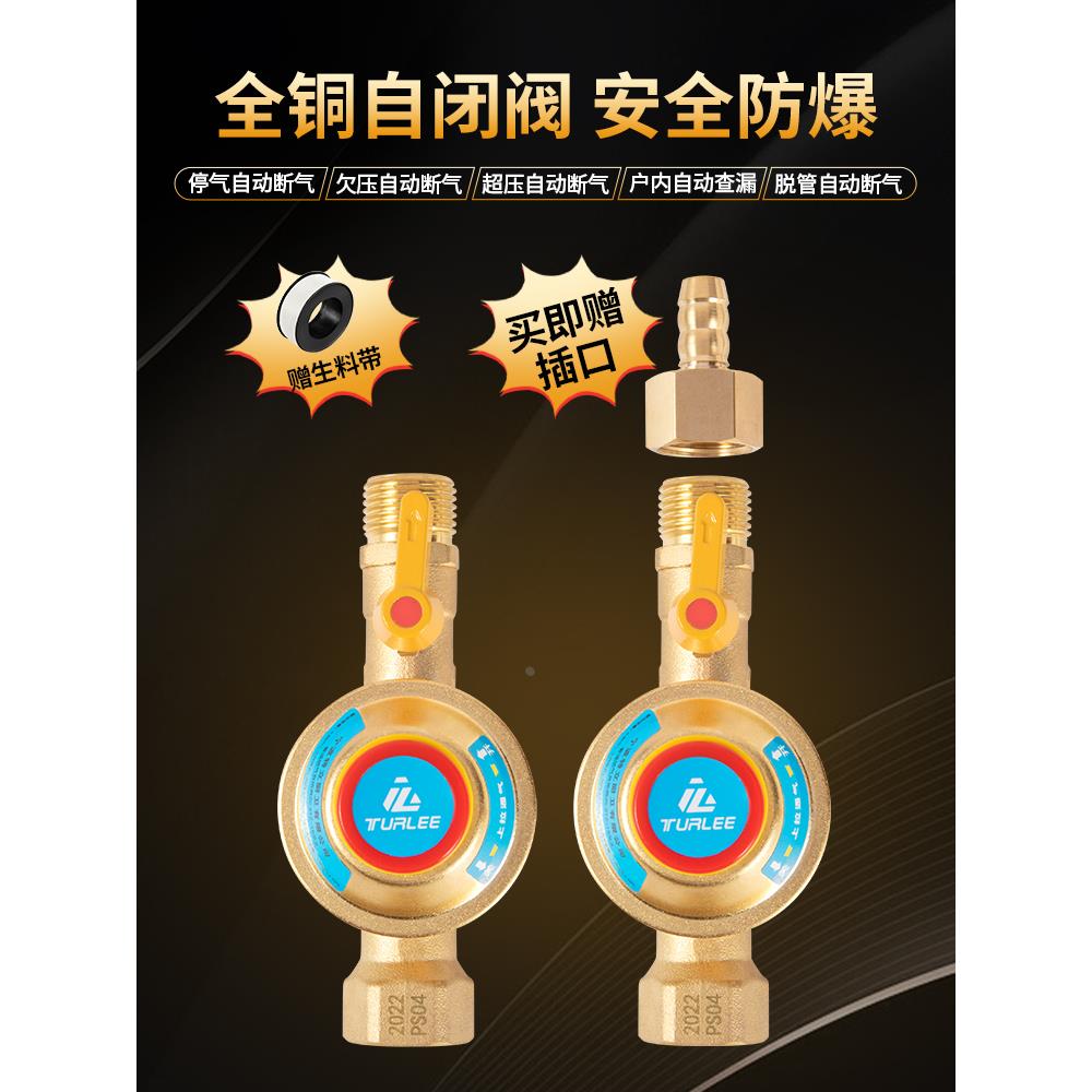 特立燃气自闭阀全铜家用安全天然气切断阀防漏热水器专用燃气阀门
