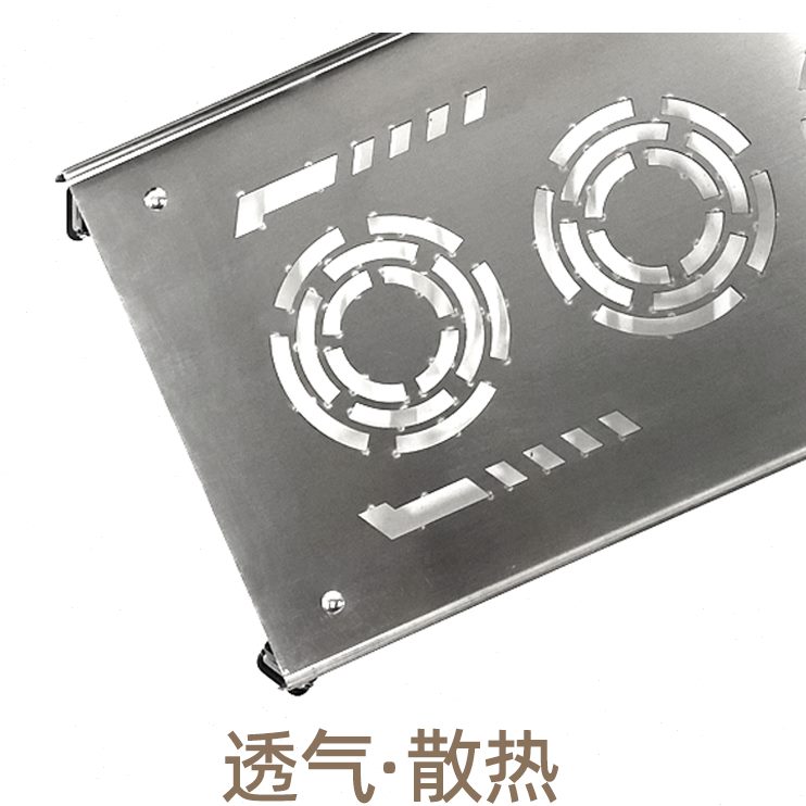 花叶??不锈钢主机箱带轮托架黑白色电脑移动底托承重金属可定制