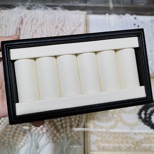 珍珠饰品盒吊坠项链耳钉戒指胸针展示收纳PU首饰盒柜台拍照道具