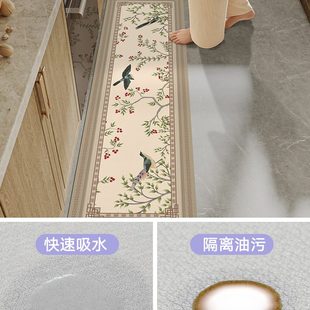 厨房防脏防摔脚垫防水防油专用垫子可擦免洗地毯垫 大江地垫新中式
