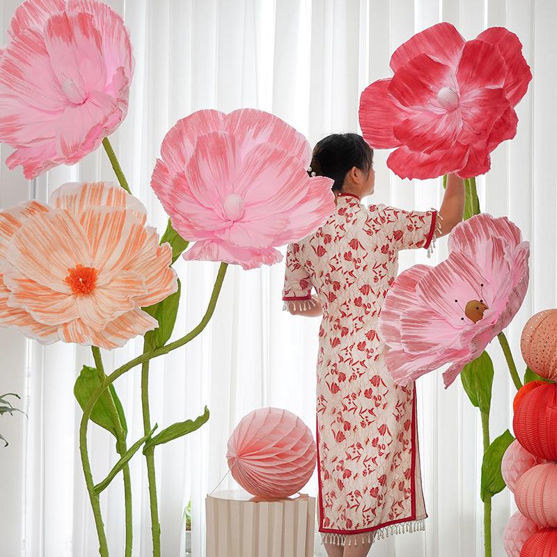 锁美家居婚庆婚礼大型纸花多层仿真立体手工装饰背景多色装饰纸花