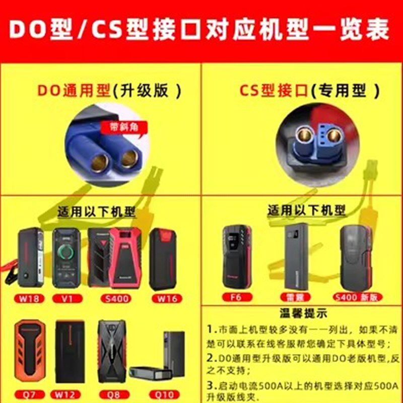 热销摩托车打火汽车应急启动电源线夹电瓶搭电改装加长连接线端子