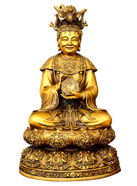 热销纯铜老母摆件无生老母铜像无极老母大号工艺品太极八卦瑶池金