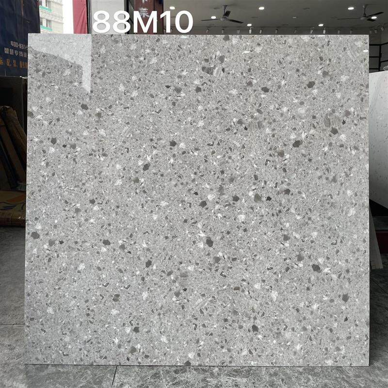热销亮面水磨石瓷砖800X800地板砖60X120亮光75X150客厅防滑商铺