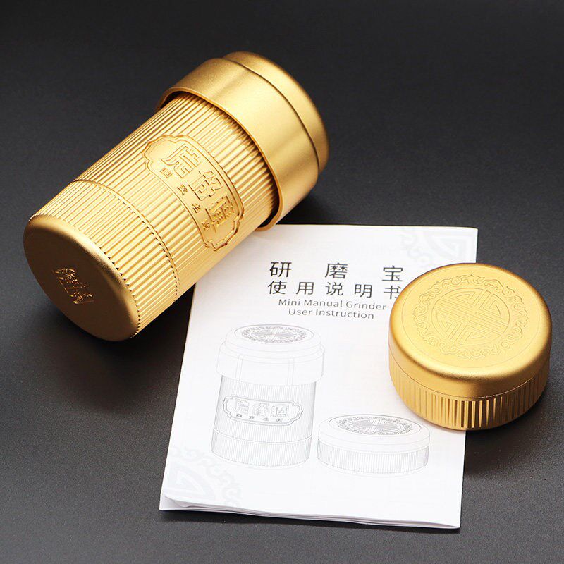 热销片仔癀研磨宝捣药磨粉工具碳钢芯可磨成粉配分量勺储存盒粗细
