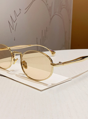 欧洲站欧美金属小框高级感太阳镜椭圆复古时尚墨镜潮流嘻哈男女太