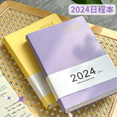 三年二班 2024日程本加厚笔记本本子A5手帐本工作计划本时间轴记