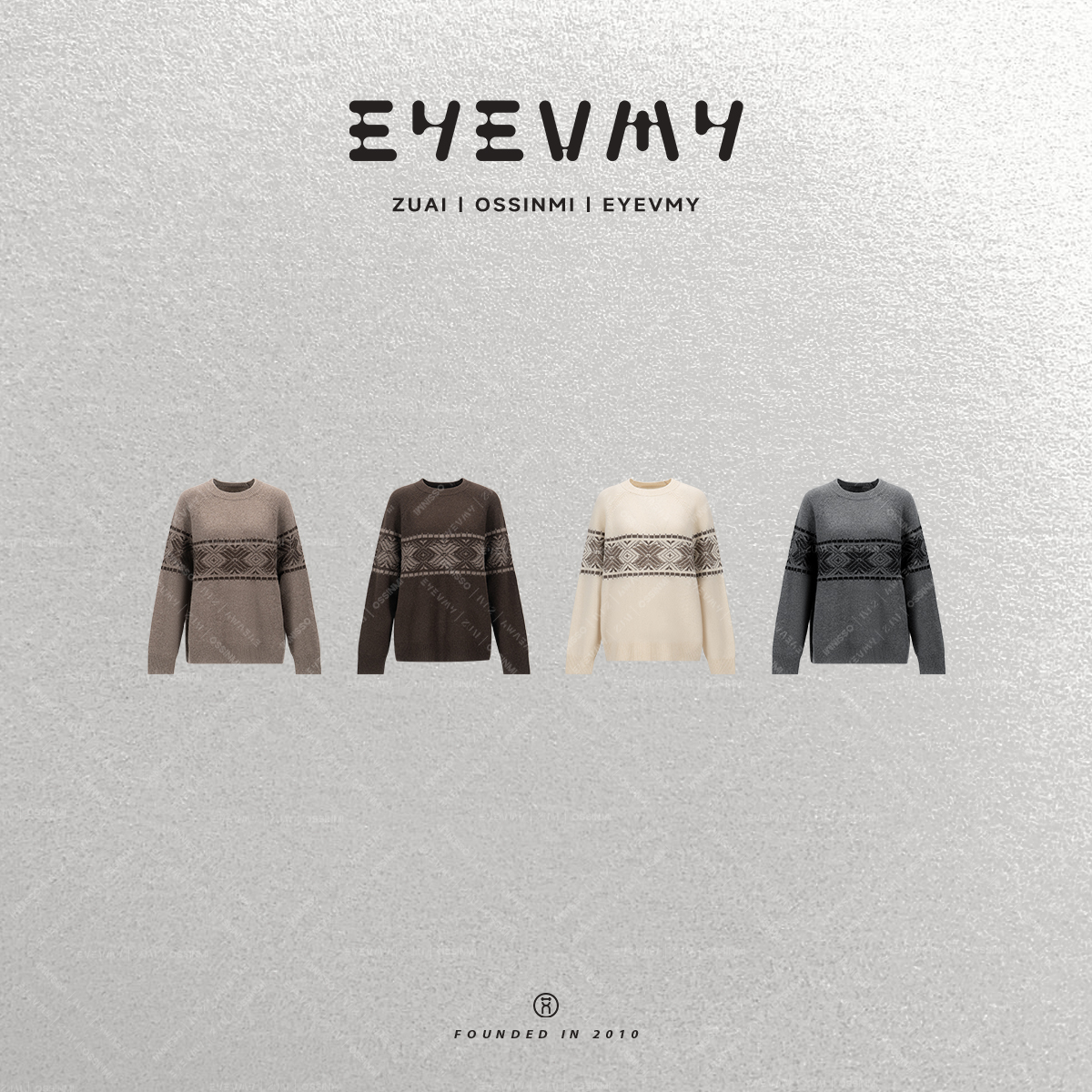 【雪花费尔岛】羊绒羊毛桑蚕丝骆驼绒定制纱线毛衣WT53FYQ245