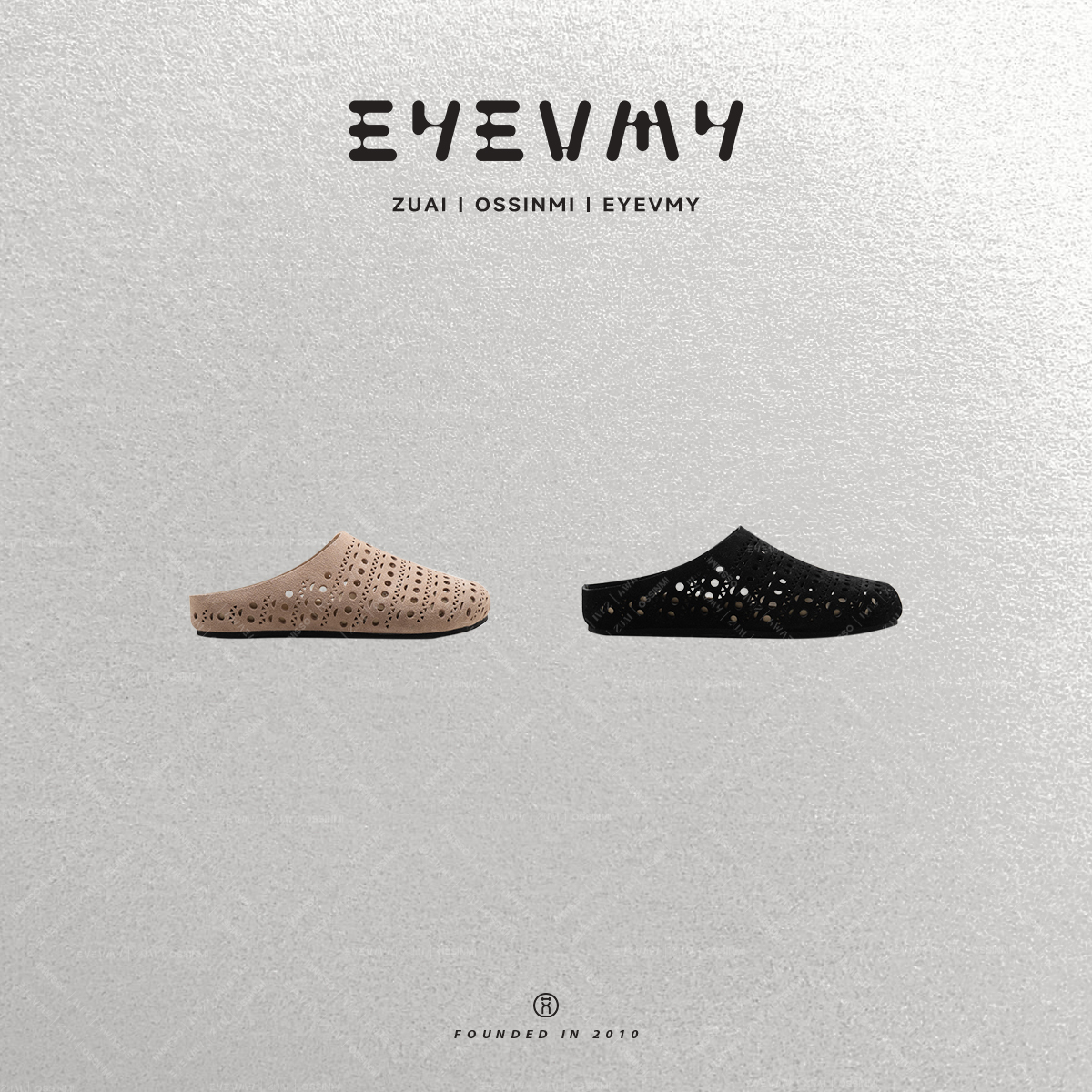 【镂空雕花勃肯】磨砂牛皮鞋面法式包头罗马风懒人一脚蹬ST51WK02