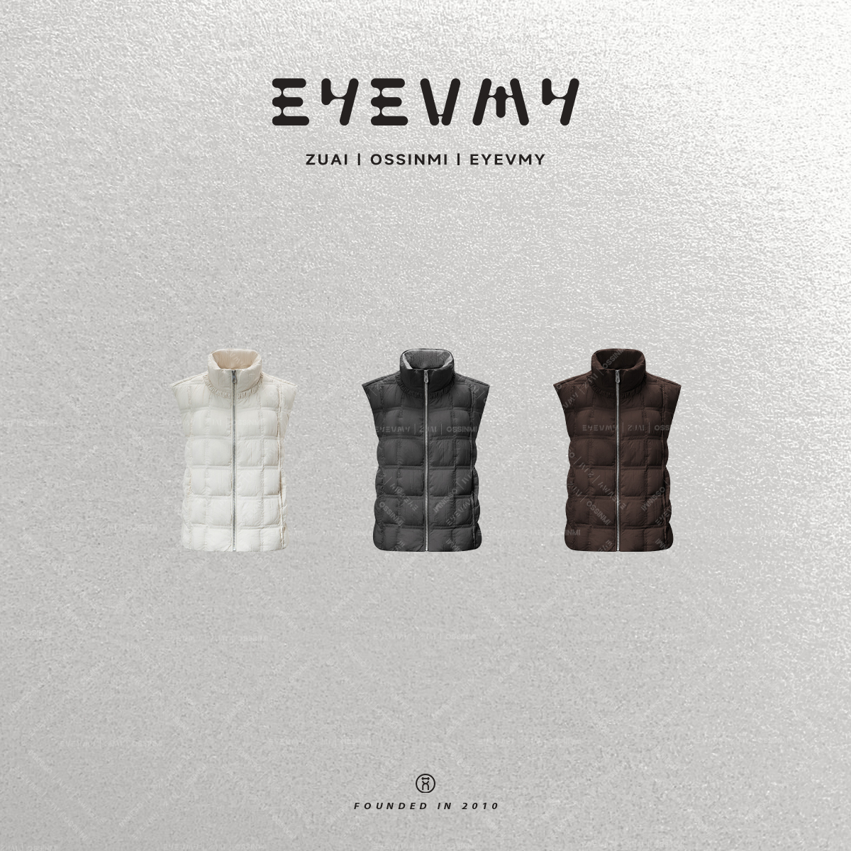 【方块羽绒马甲】90白鸭绒针织领绗穿工艺外套WT54OSY023