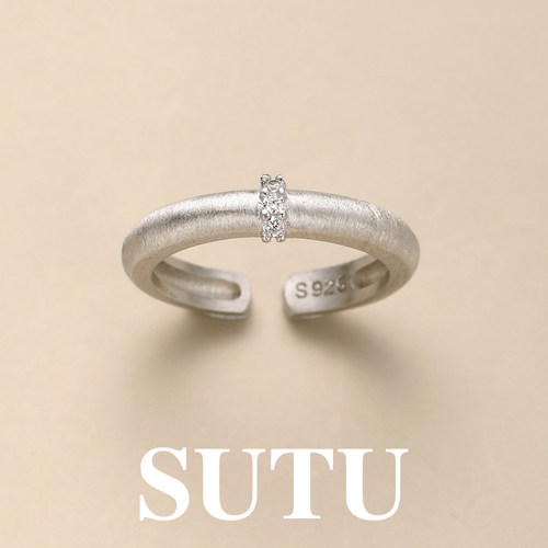 素图女s925纯银小众高级戒指指环