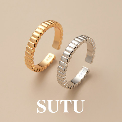 素图女s925银小众设计戒指高级感