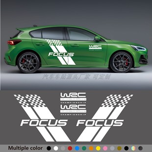 MK3汽车贴纸 适用于福特Ford福克斯2 MK2 饰拉花 WRC赛车车身装