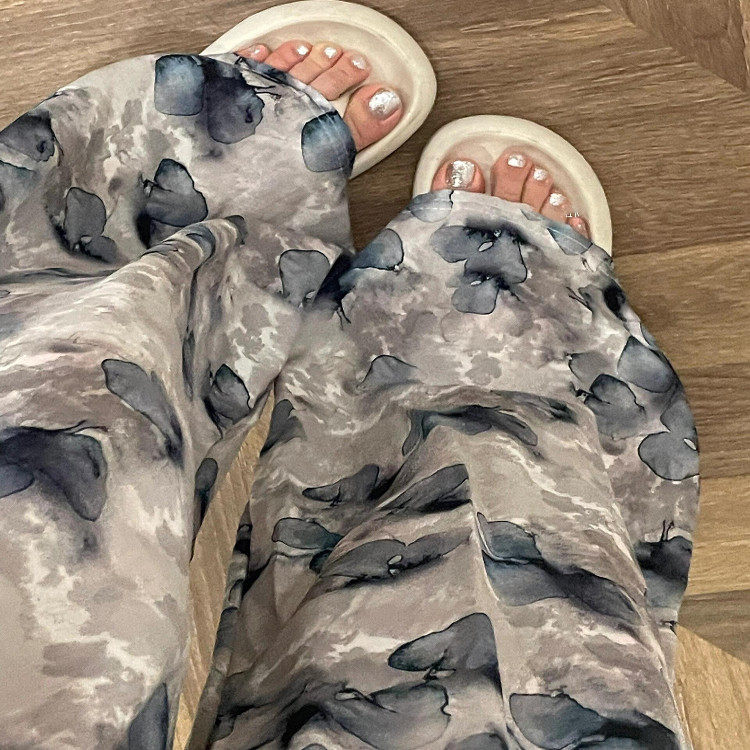 新中式蝴蝶遛弯裤仙女凉凉裤飘飘裤阔腿裤休闲裤夏季薄款空调裤