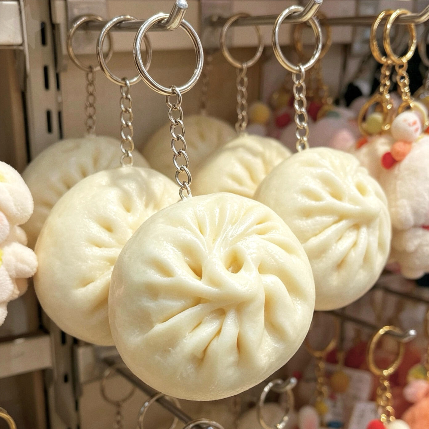 彷真包子包挂件PVC食物模型钥匙扣食玩装饰摆饰书包挂饰创意礼物