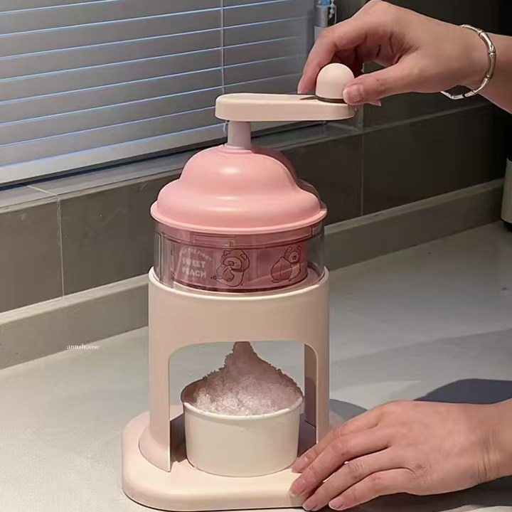 【家居好物】lulu猪联名刨冰机手动冰沙摆摊小型家用绵绵冰制冰机