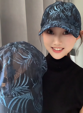 2026新款蕾丝软顶女士棒球帽大帽簷镂空网帽透气防晒遮阳鸭舌帽子