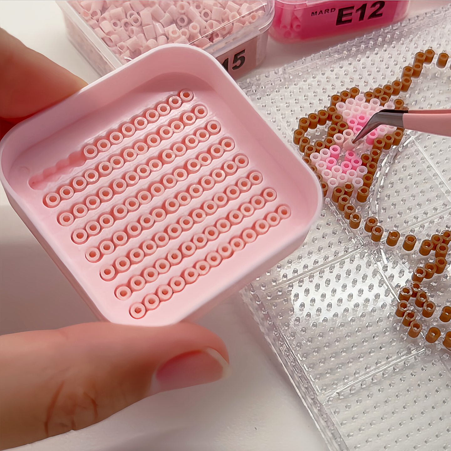 立豆板2.6mm小豆子拼豆板豆铲收纳盘手工diy辅助工具套装整理拼豆,玩具/童车/益智/积木/模型,拼豆/拼豆工具,淘宝优惠券,粉丝福利购,淘宝优惠卷