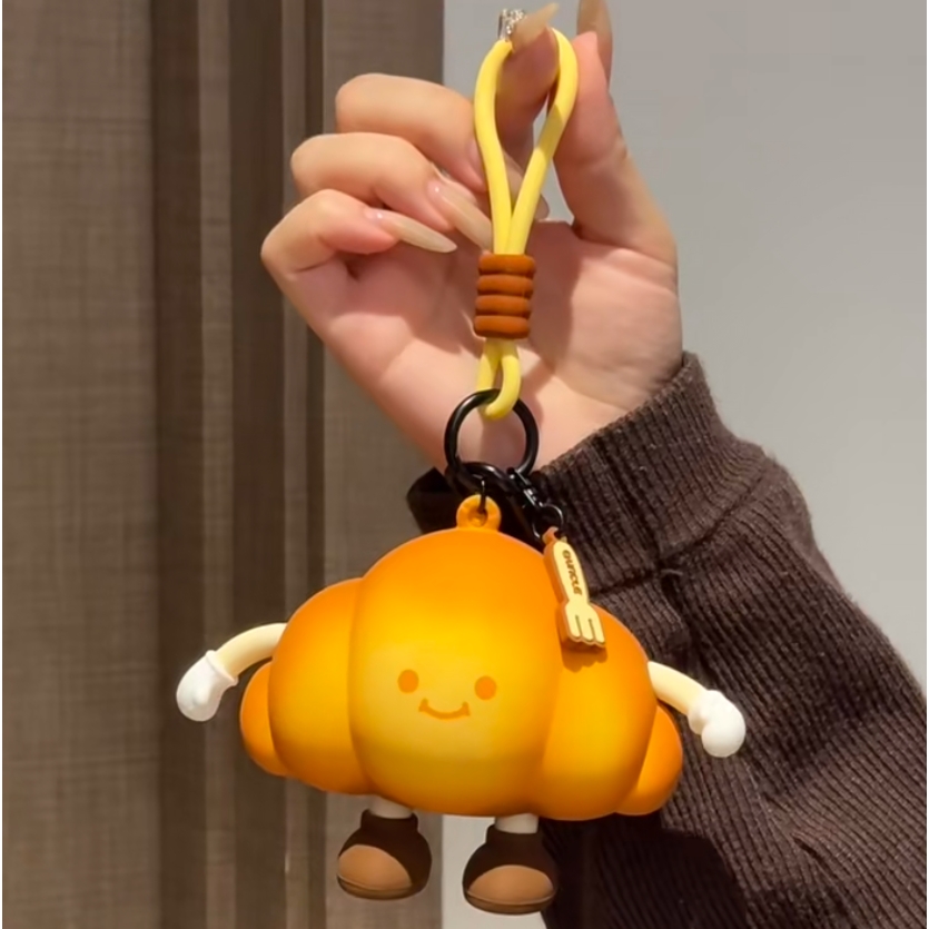 饼干牛角包汉堡下午茶系列潮玩热狗耳机钥匙零钱包收纳包包挂件