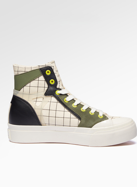 2025年夏季新款高帮鞋女复古大头鞋男拼色休闲潮牌男女运动休闲鞋