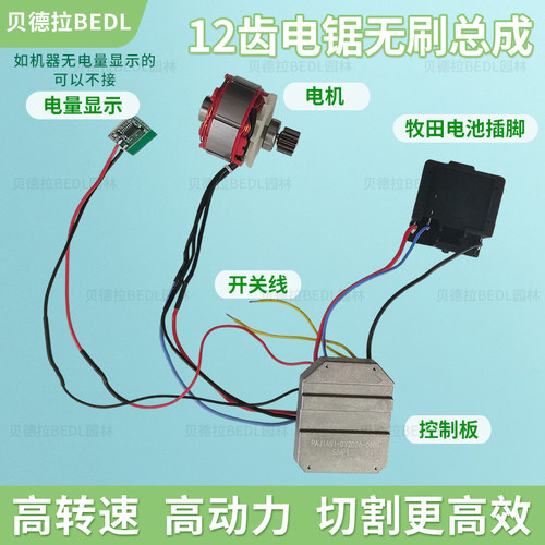 8寸10寸无刷电机总成12齿