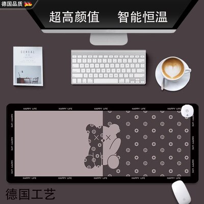 德国加热鼠标垫超大暖桌垫高x颜值女生办公室电脑桌面防水暖手垫