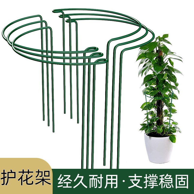 花支撑架金钱树支撑杆固定植物防倒伏护花防倒花盆花W架子爬藤支