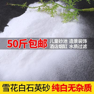 白色石英砂颗粒细沙鱼缸底砂园艺枯山水造景雪花白沙子酒店灭烟沙