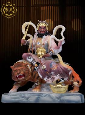 武财神赵公明神像汉白玉五路财神佛像赵元帅像工艺品摆件家用摆件