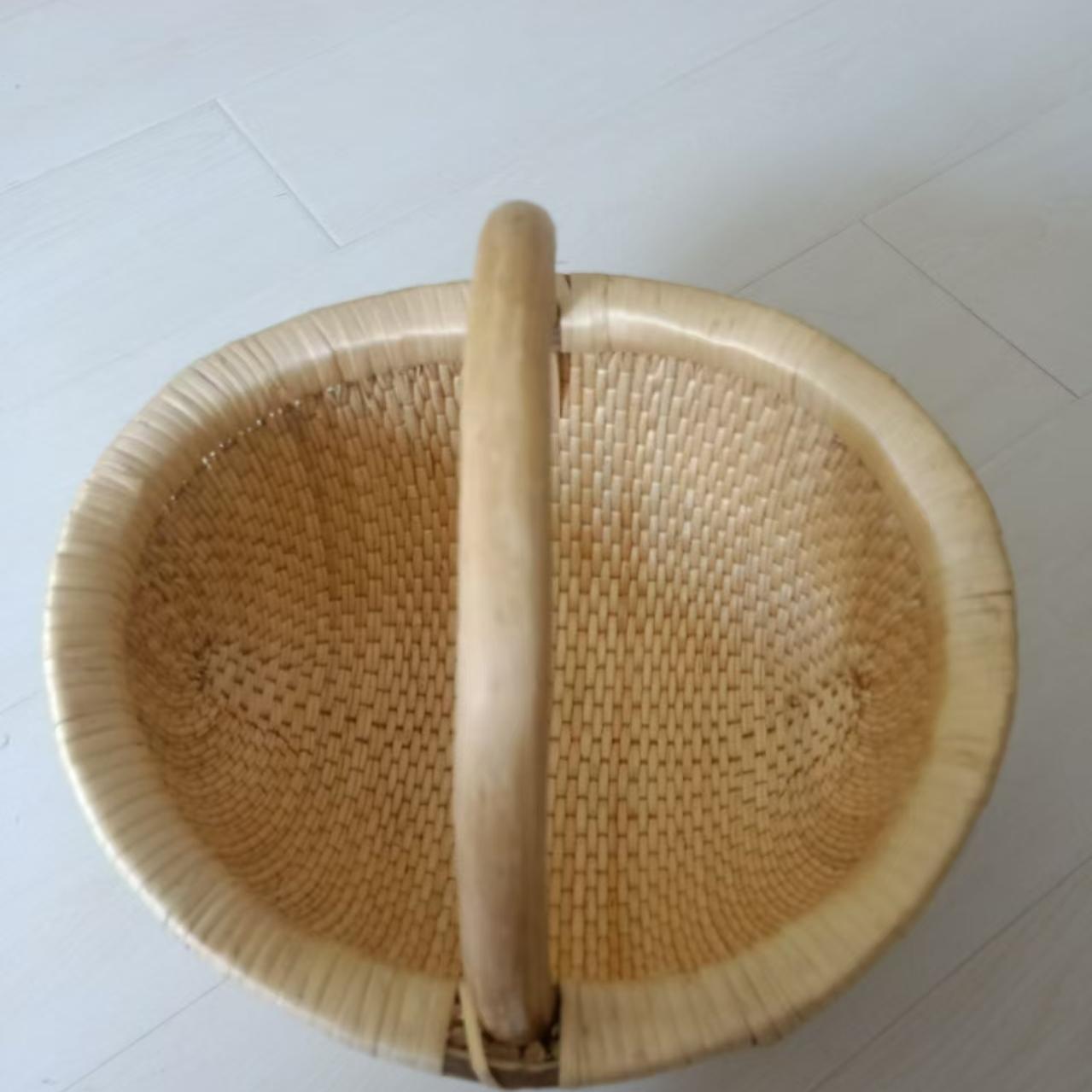 篮子收纳筐篮垸子筐农家乐馒头框笸箩簸箕柳编簸箕手工编织柳编筐