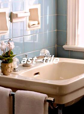 西班牙进口亮面蓝色厨房卫生间墙砖手工砖瓷砖手工砖腰线150x150