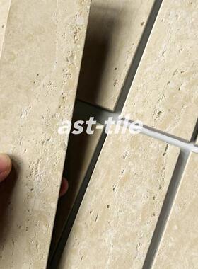 Asttile米黄洞石手工砖餐饮烘焙店服装店背景墙门头长条砖75x300