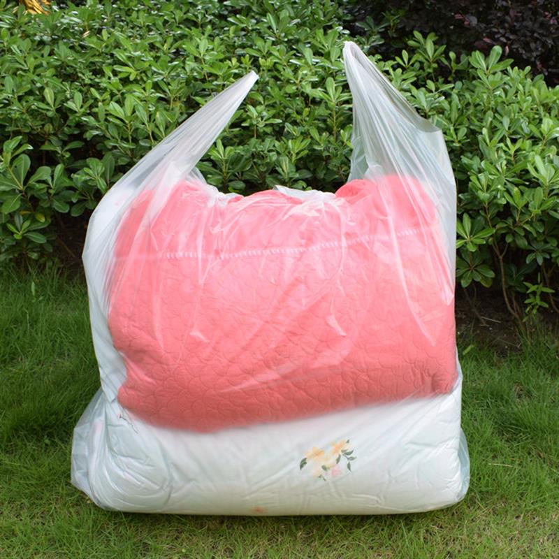 热销搬家神器收纳袋子白色塑料袋背心马甲袋超大加厚棉被收纳袋防