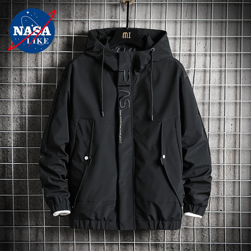 NASA春秋冬季夹克男防风冲锋衣