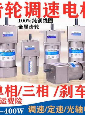 无极调速电机小型低速搅拌机60W90W120W250W220V变速微型减速电机