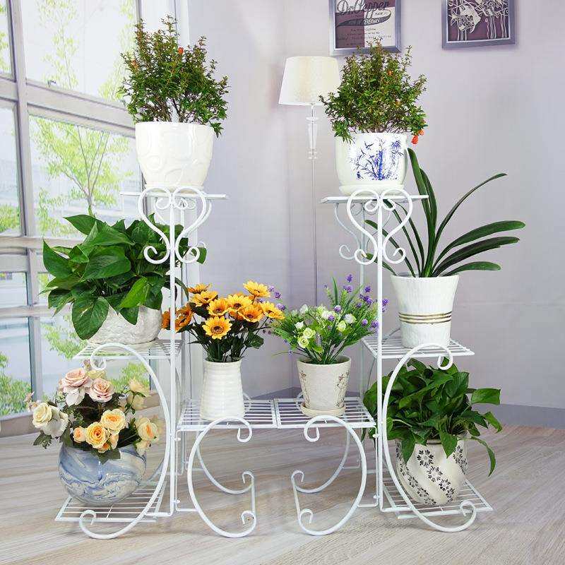 欧式铁艺花架客厅室内阳台落地置物架创意造型铁艺绿萝装饰花架
