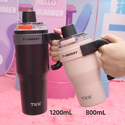TKK冰霸杯食品级大容量316不锈钢保温夏季保冷保冰车载吸管杯 子