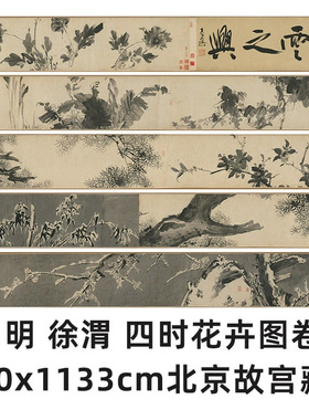 11明徐渭四时花卉图卷北京故