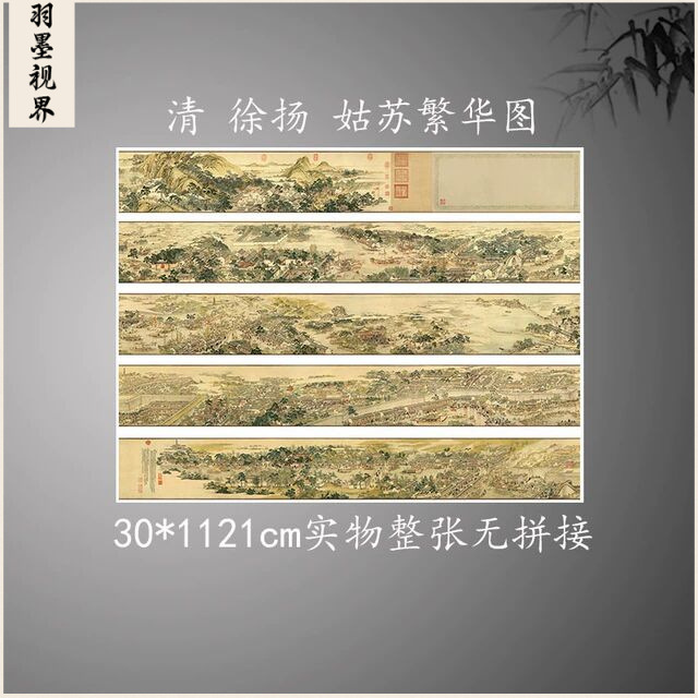 国画 清 徐扬 姑苏繁华图 字画人物宣纸绢布高清微喷书画装饰客厅图片