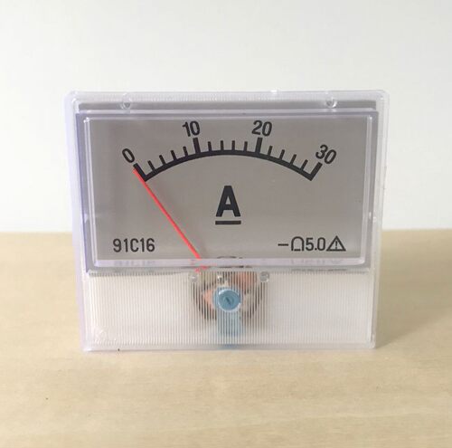 直流电流表91C16 指针式表头30A 充电机稳压器逆变器 55*47MM