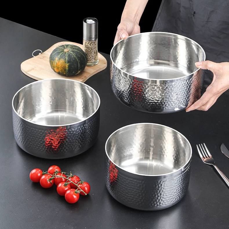 邻可Linke 18/10不锈钢锤纹一体成型无涂层加厚打蛋火锅盆锅胚,餐饮具,盆,淘宝优惠券,粉丝福利购,淘宝优惠卷