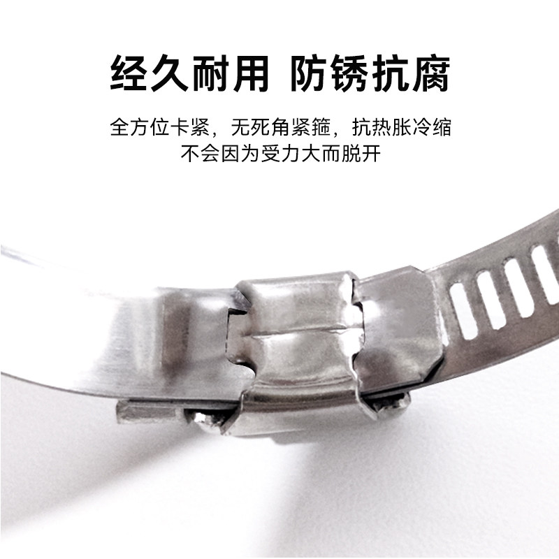 热销水管管卡软管卡箍水带紧箍喉箍扣管夹不锈钢304万能水管夹包