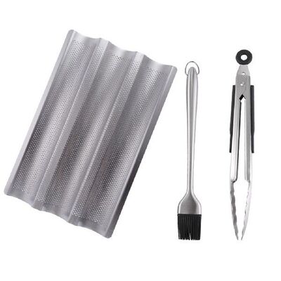 直销Bread Pan Set Stainless Steel French Bread Baking Mold S