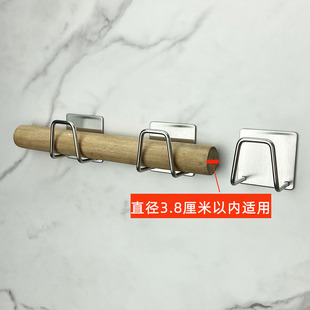 热销304不锈钢免打孔洗碗海绵沥水厨房水槽盖钢丝球擀面杖挂钩收