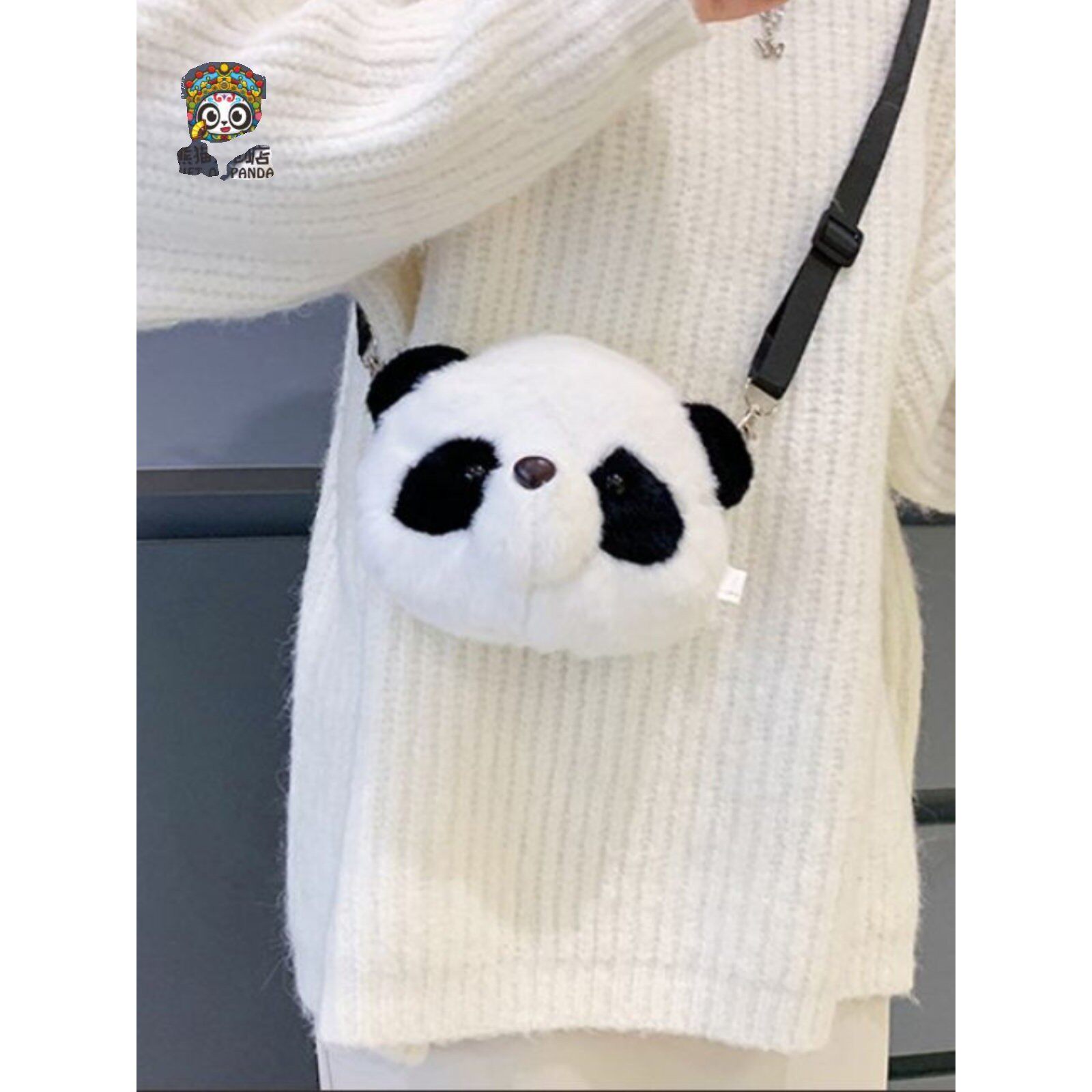 可爱毛绒大熊猫小包包斜挎包儿童背包女宝成都基地文创纪念品礼物