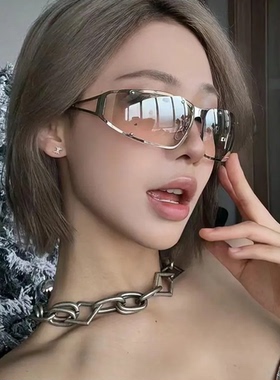 日夜两用太阳眼镜登山开车拍照凹造型墨镜高级感防晒骑行护目镜女