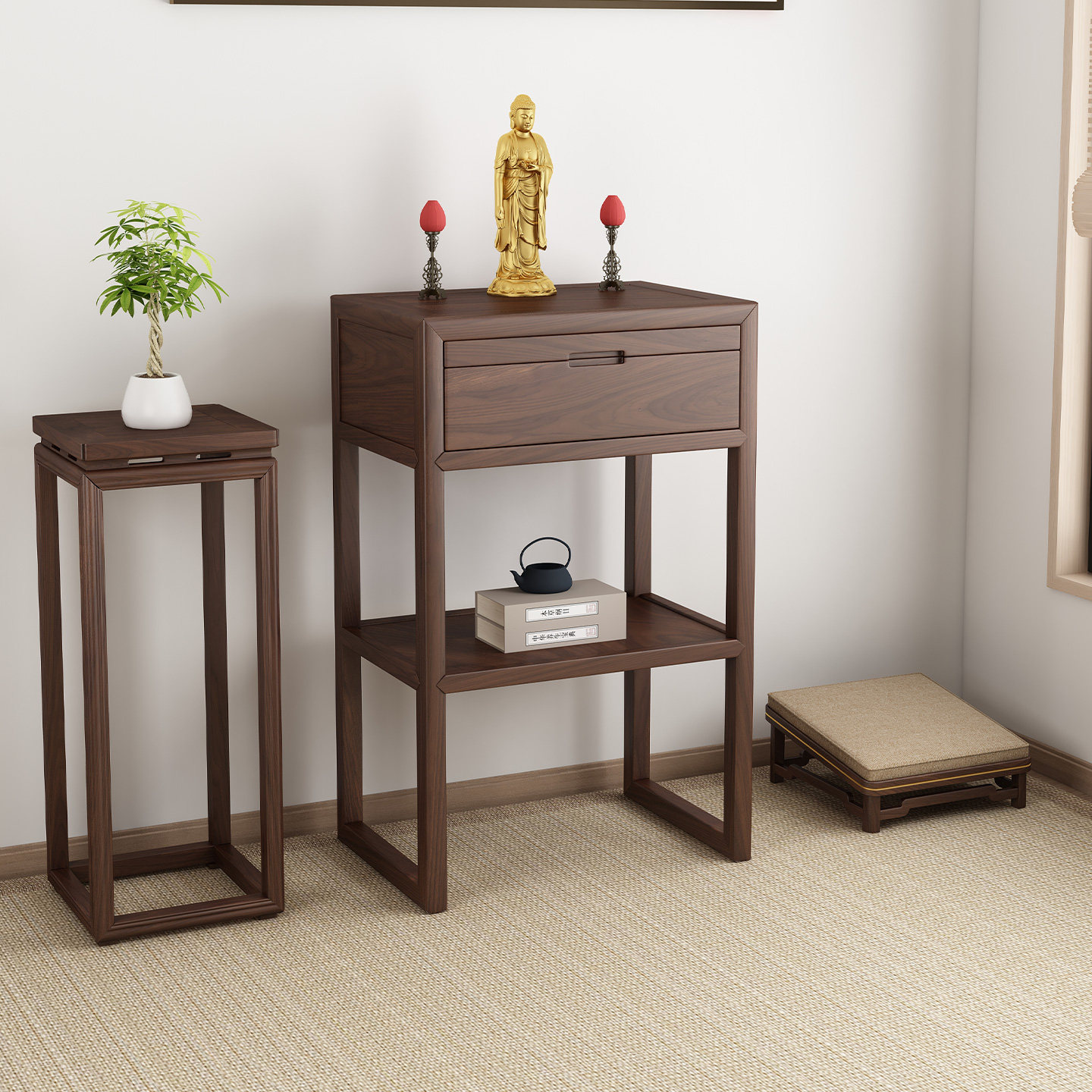 实木供桌现代简约香火桌家用小型佛桌佛台客厅贡台财神神台供桌台