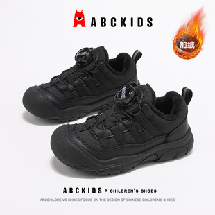 ABCkids童鞋儿童棉鞋冬季加绒保暖男童运动鞋中大童防滑二棉鞋男